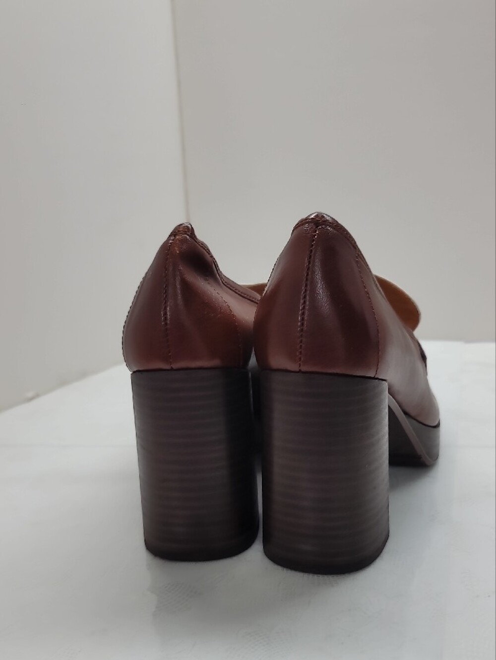 Sezane Jessie heeled loafers Brown and White Loafers size Size 39 US 9 - Picture 4 of 15
